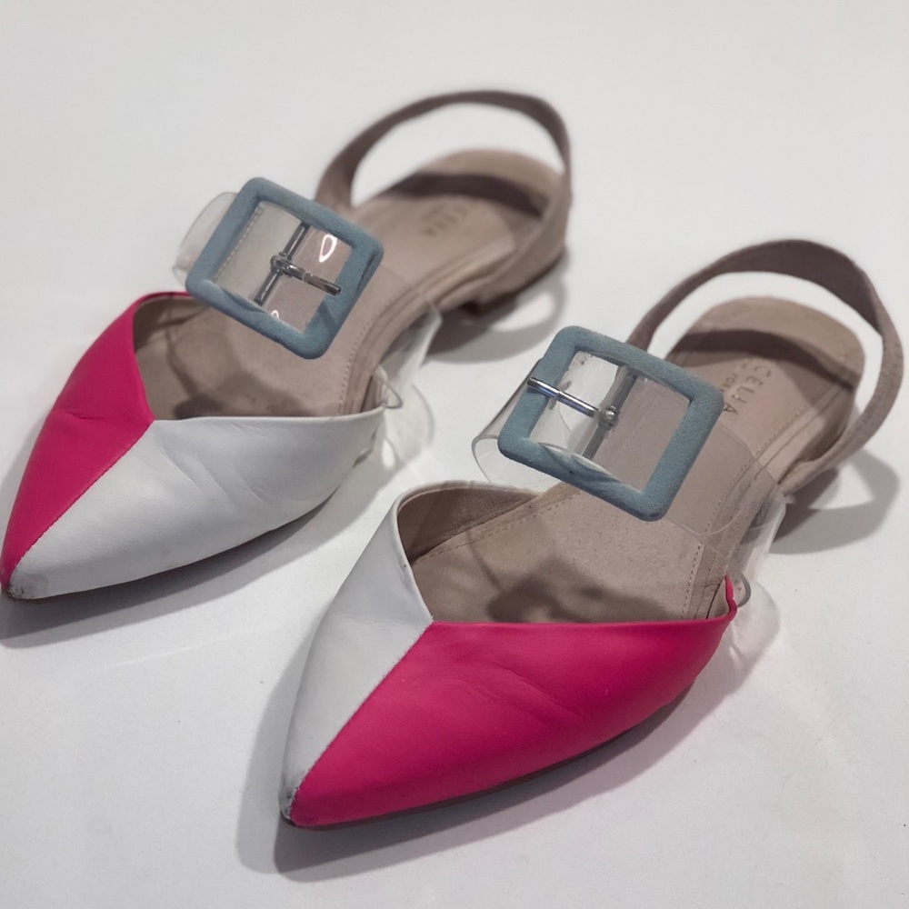 Cecelia New York neon pink flats